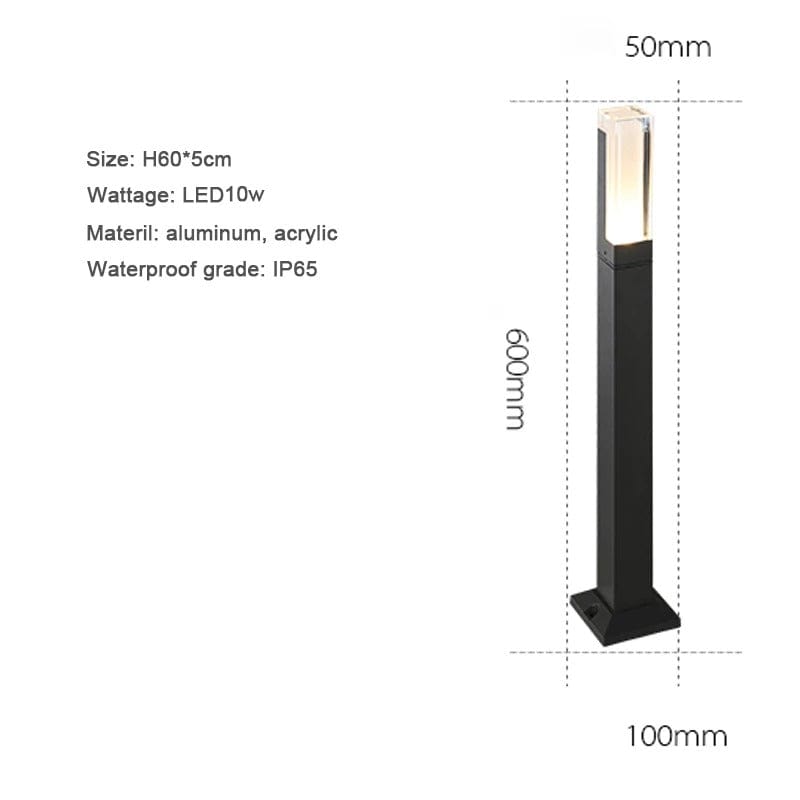 Verthara Modern LED Garden Light With Fixed Base – IP65 Waterproof - 10W - Aluminium - Warm/Cool White - Outdoor Landscape Lighting