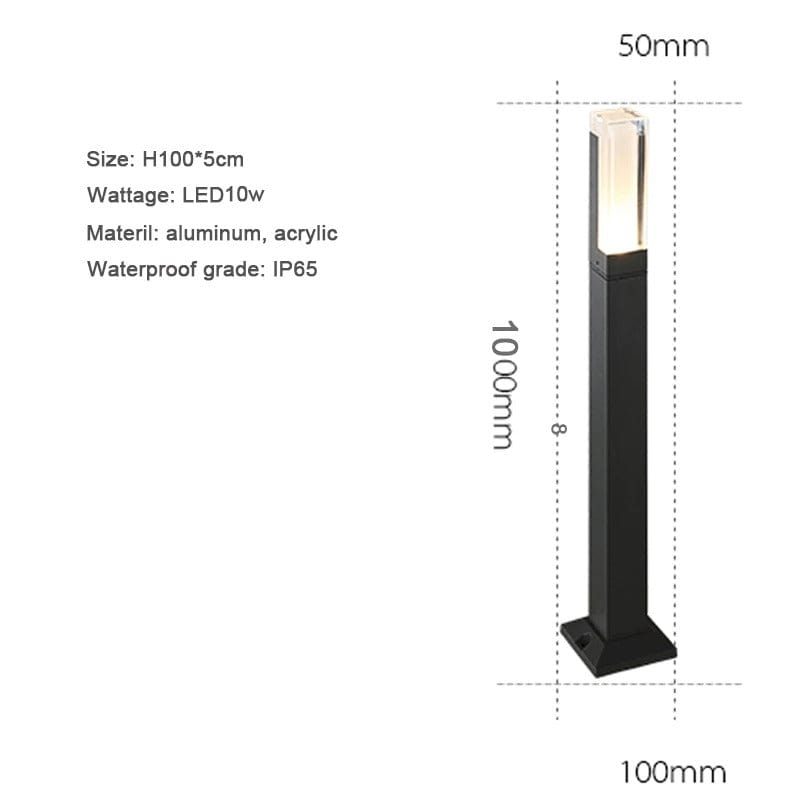 Verthara Modern LED Garden Light With Fixed Base – IP65 Waterproof - 10W - Aluminium - Warm/Cool White - Outdoor Landscape Lighting