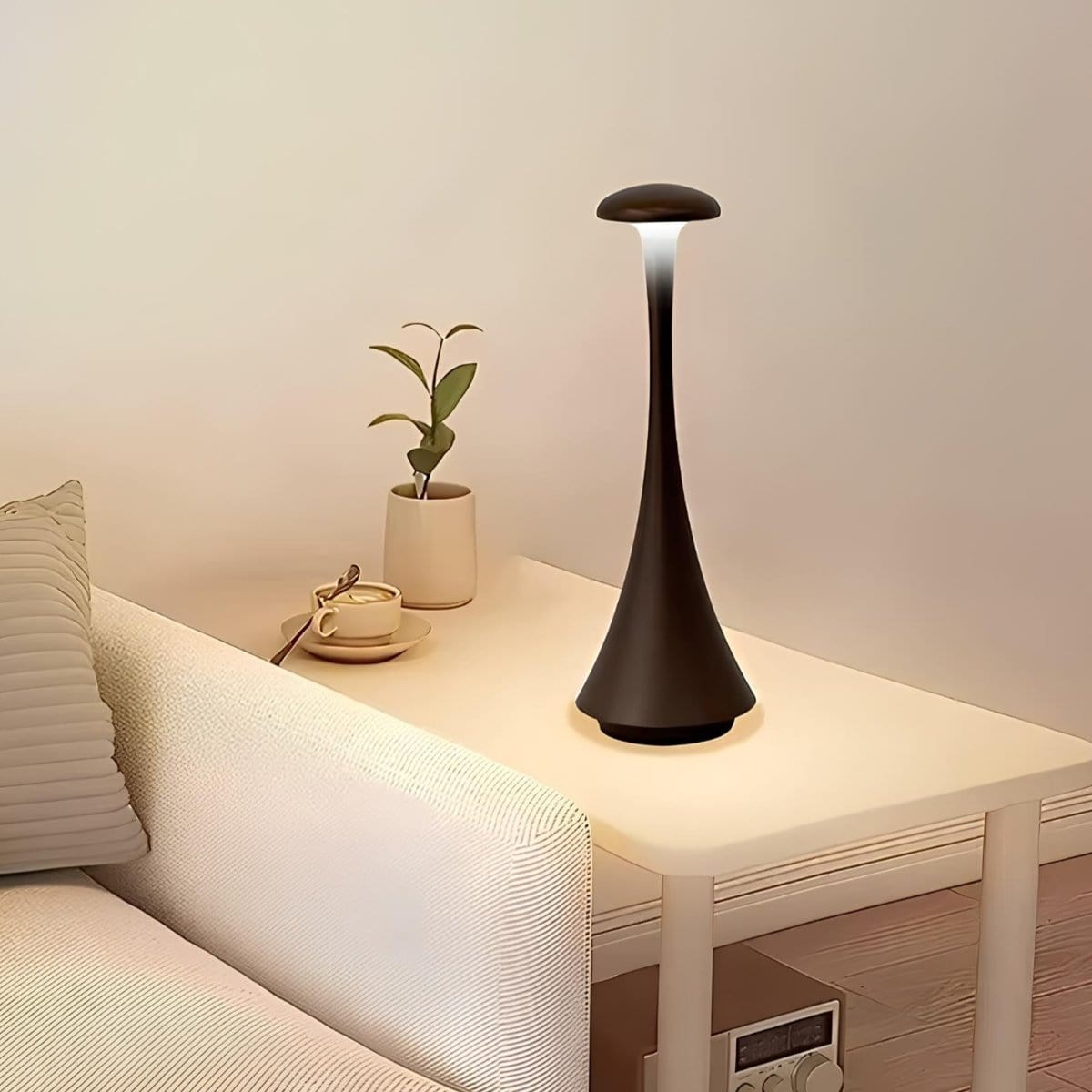 Verthara Modern LED Mushroom Rechargeable Table Lamp