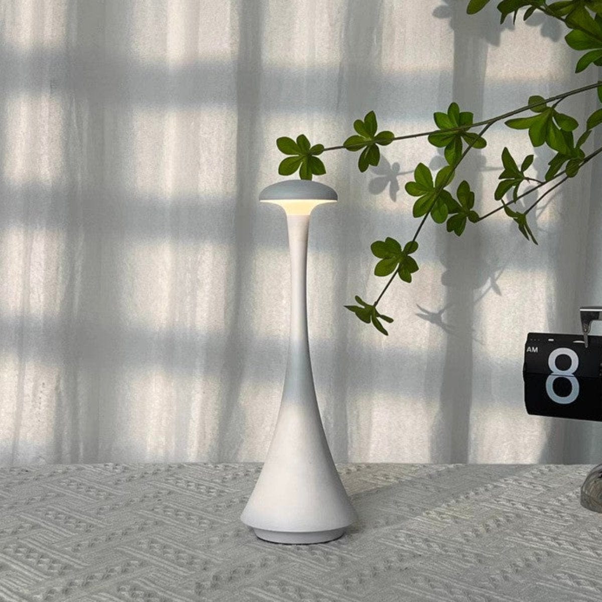 Verthara Modern LED Mushroom Rechargeable Table Lamp