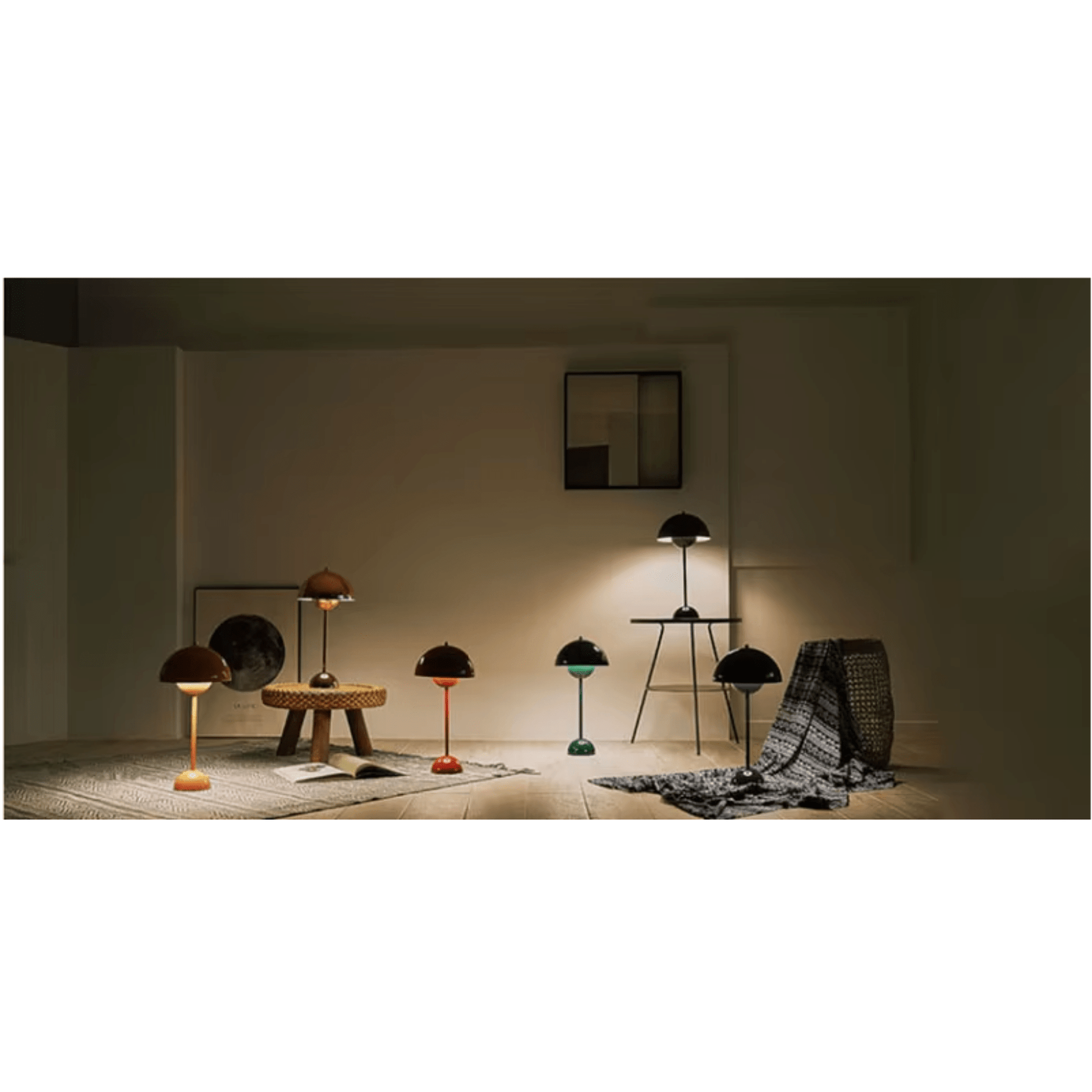 Verthara Modern LED Mushroom Rechargeable Table Lamp