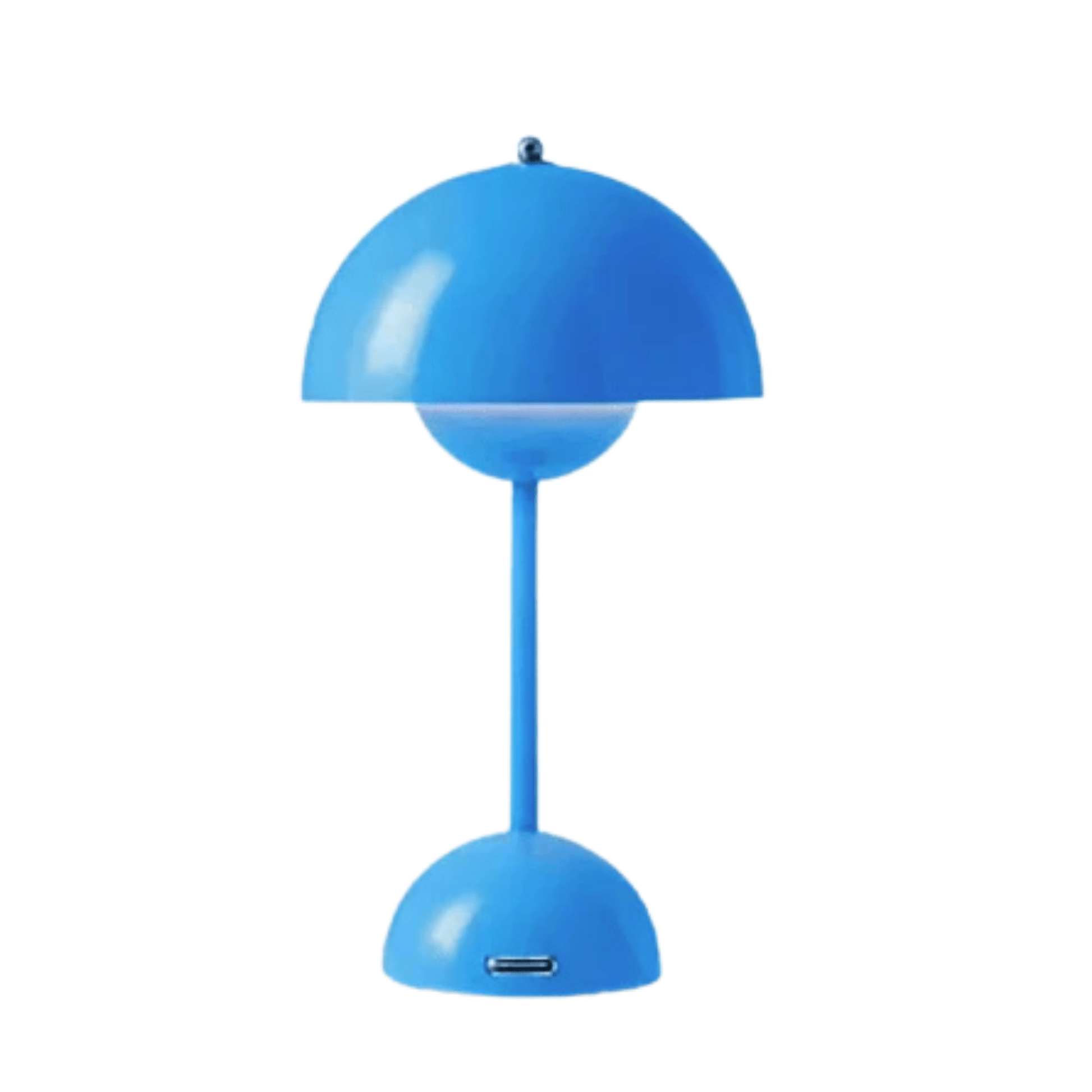 Verthara Modern LED Mushroom Rechargeable Table Lamp Blue
