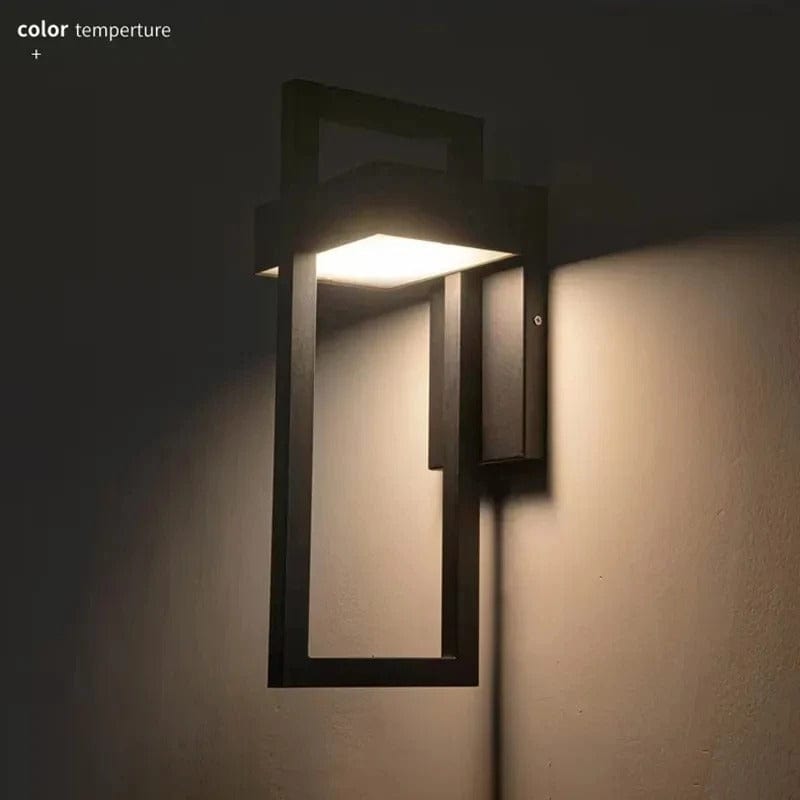 Verthara Modern LED Outdoor Wall Light - Wall-Mounted - IP65 Waterproof - Stainless Steel - Exterior Lighting for Villa - Courtyard - Porch
