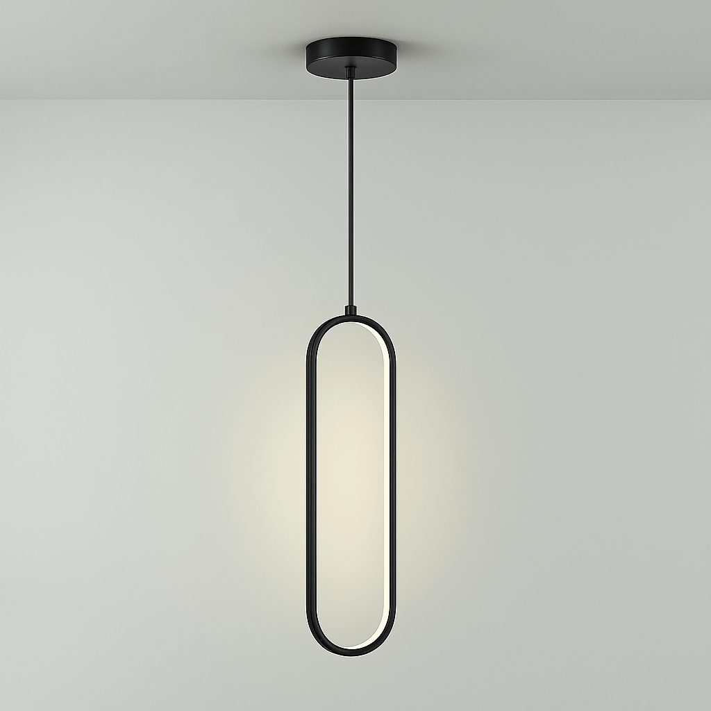 Verthara Modern LED Pendant Light - Single or Double Head A-Head-Black / Cold White