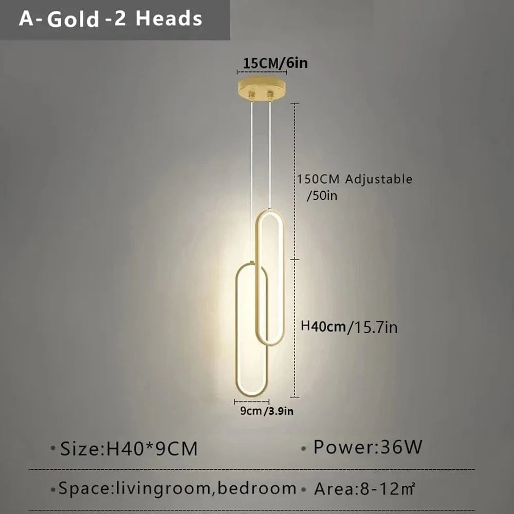 Verthara Modern LED Pendant Light - Single or Double Head