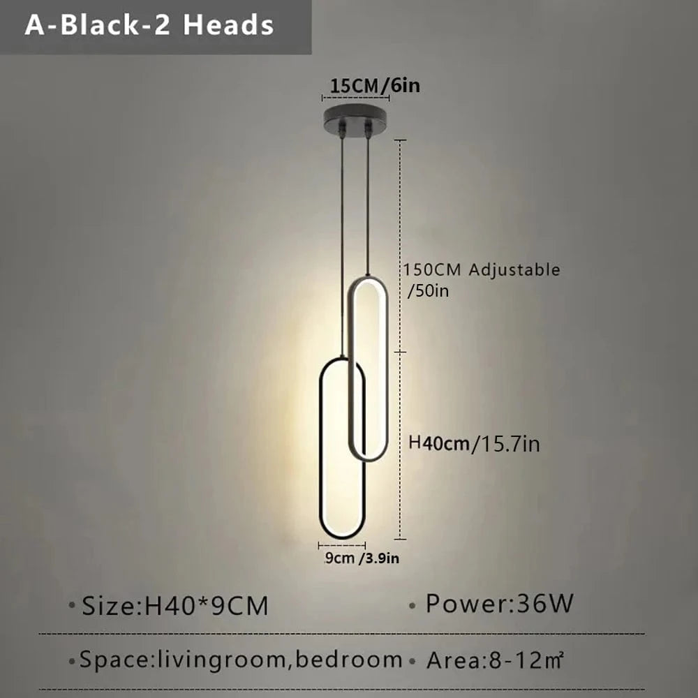 Verthara Modern LED Pendant Light - Single or Double Head