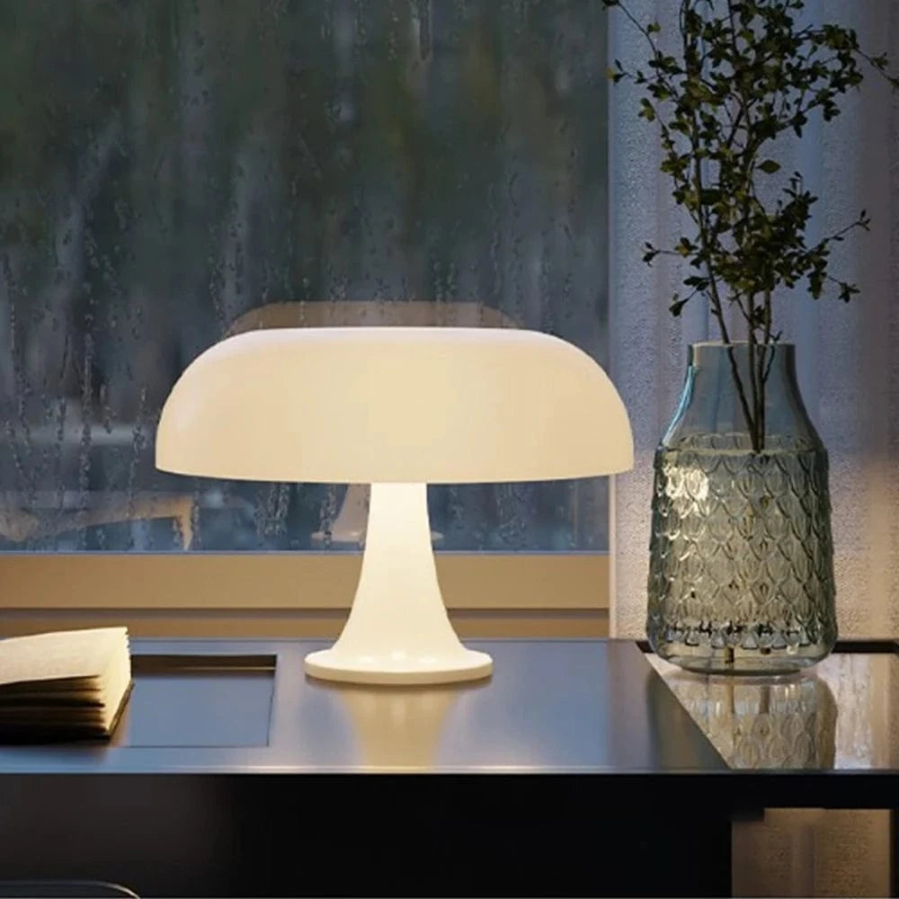 Verthara Modern LED Table Lamp With USB Charging - Dimmable - Three Colour Temperature - Stylish ABS Design - Ideal For Bedroom or Living Room Usb plug / White