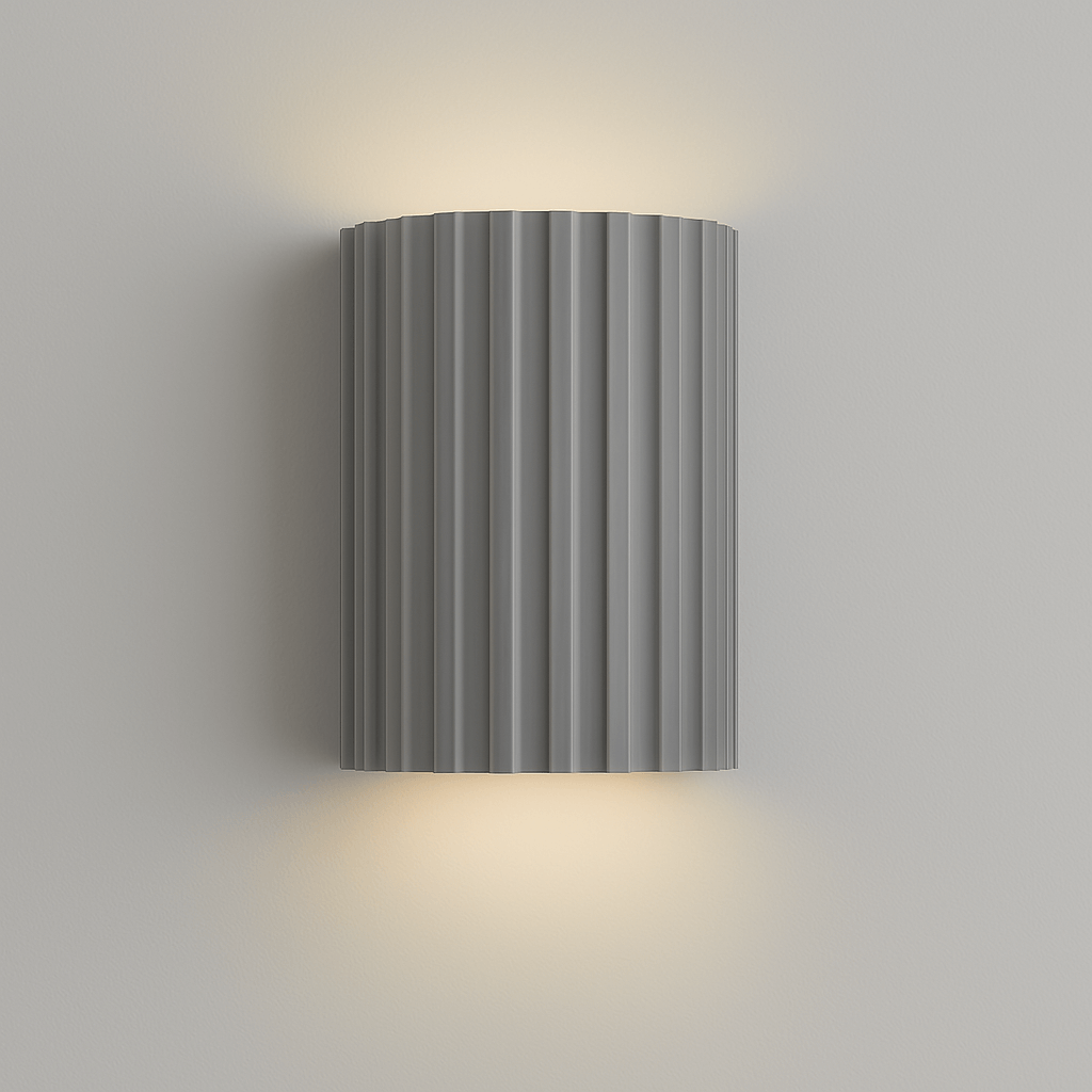 Verthara Modern LED Wall Lamp - Minimalist Macaron Sconce Grey