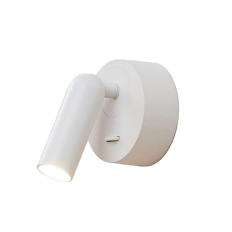 Verthara Modern LED Wall Lamp with 350º Rotation – Space-Saving Wall Sconce Light for Bedroom and Study, Warm White 3W Lighting Round White