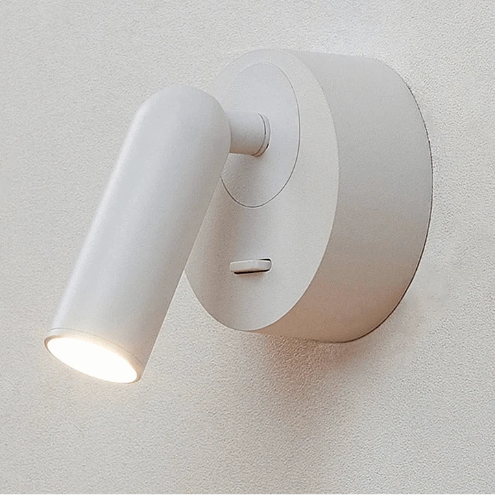 Verthara Modern LED Wall Lamp with 350º Rotation – Space-Saving Wall Sconce Light for Bedroom and Study, Warm White 3W Lighting