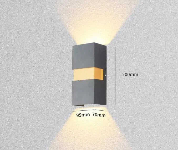 Verthara Modern LED Wall Lamp With Adjustable Beam Angle – Waterproof - 10W - Cool/Warm White - Indoor/Outdoor Use - IP65 Rated Black / Cool White