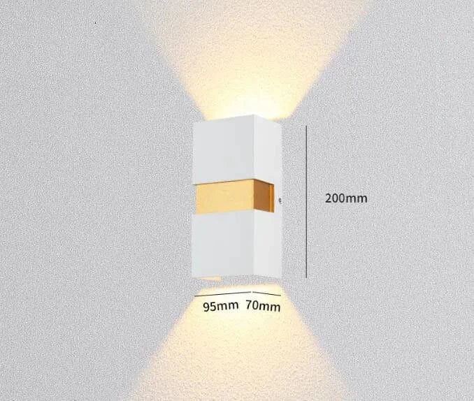 Verthara Modern LED Wall Lamp With Adjustable Beam Angle – Waterproof - 10W - Cool/Warm White - Indoor/Outdoor Use - IP65 Rated White / Cool White