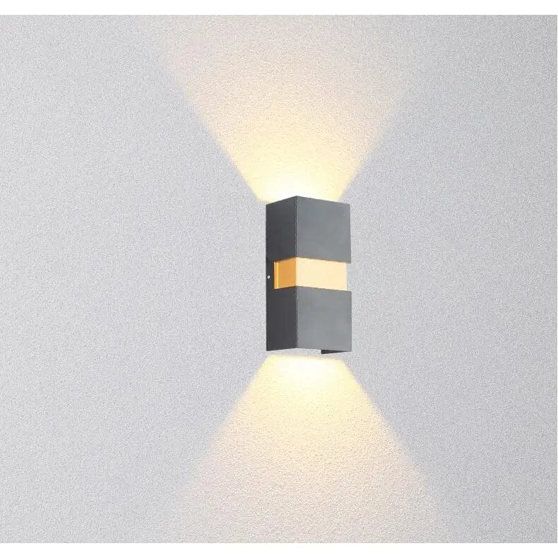 Verthara Modern LED Wall Lamp With Adjustable Beam Angle – Waterproof - 10W - Cool/Warm White - Indoor/Outdoor Use - IP65 Rated Black / Cool White