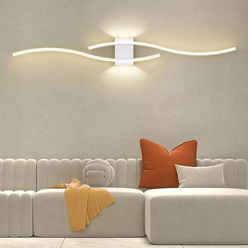 Verthara Modern LED Wall Lamp with Remote Control – Adjustable Length and Color for Indoor Wall Lighting and Sconce Use