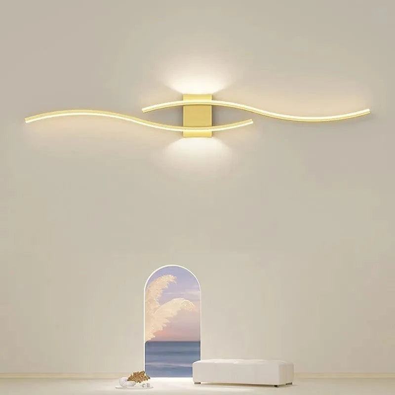 Verthara Modern LED Wall Lamp with Remote Control – Adjustable Length and Color for Indoor Wall Lighting and Sconce Use