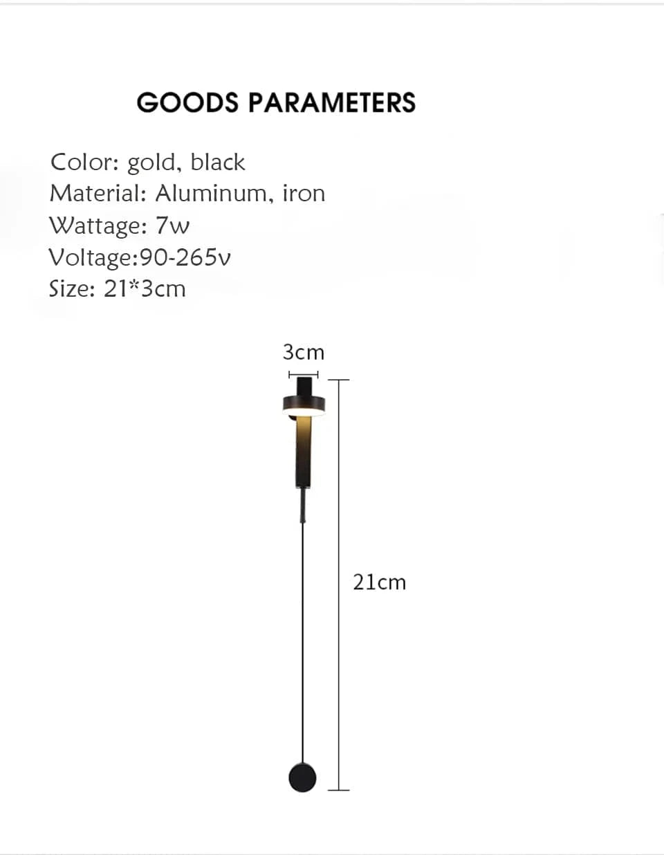 Verthara Modern LED Wall Lamps Rotatable Wall Sconce