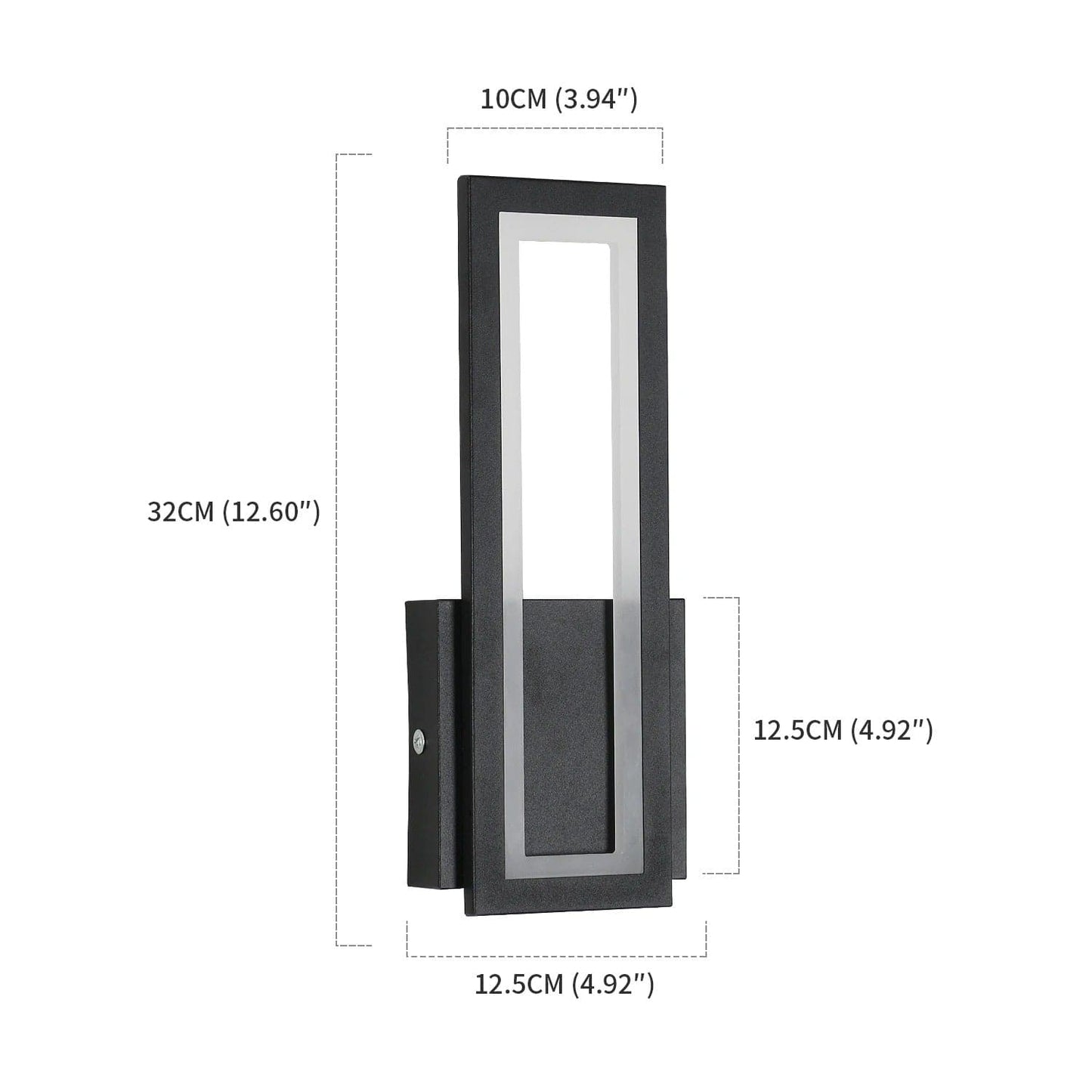 Verthara Modern LED Wall Light - Surface Mounted - Acrylic - Warm White 3000K - Indoor - Black Finish - Energy Efficient