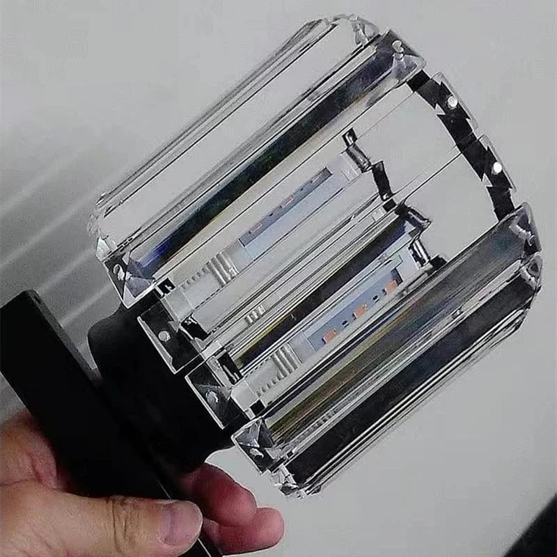 Verthara Modern LED Wall Light With Crystal Accents - Metal Construction - Adjustable Brightness - Nordic Style - Ideal For Living Room - Bedroom - Hallway