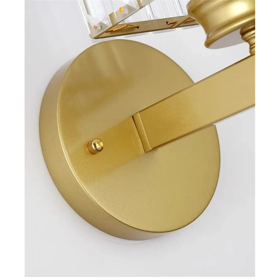 Verthara Modern LED Wall Light With Crystal Accents - Metal Construction - Adjustable Brightness - Nordic Style - Ideal For Living Room - Bedroom - Hallway