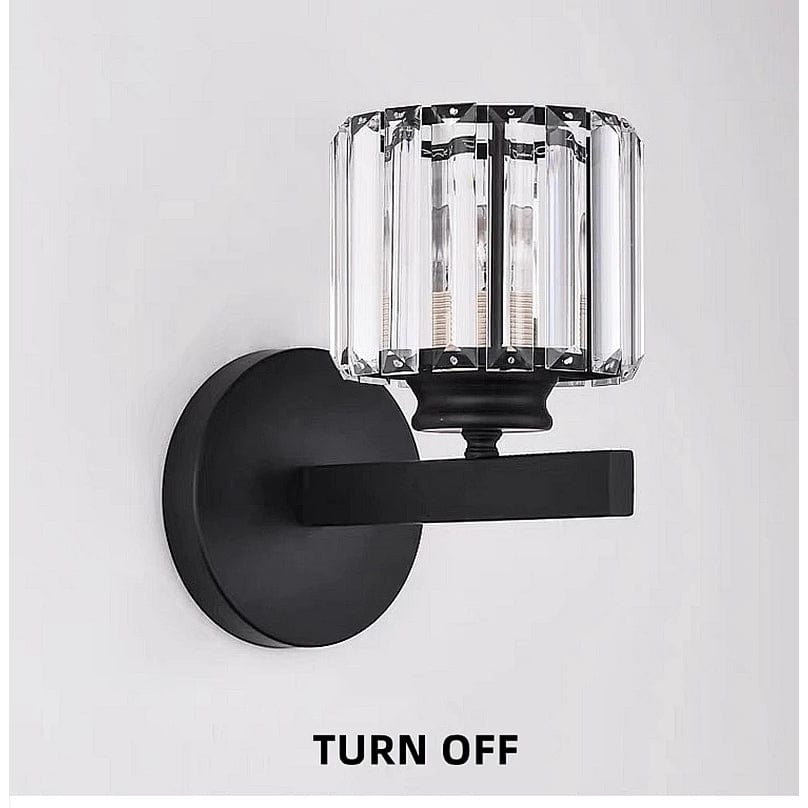Verthara Modern LED Wall Light With Crystal Accents - Metal Construction - Adjustable Brightness - Nordic Style - Ideal For Living Room - Bedroom - Hallway