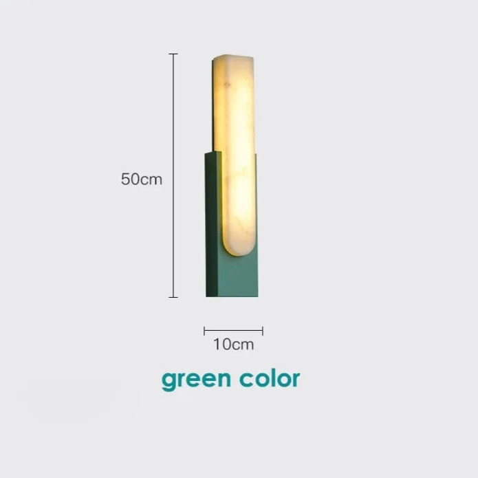 Verthara Modern LED Wall Sconce - 19.6 Marble Wall Light for Living Room and Hallway Indoor Lighting