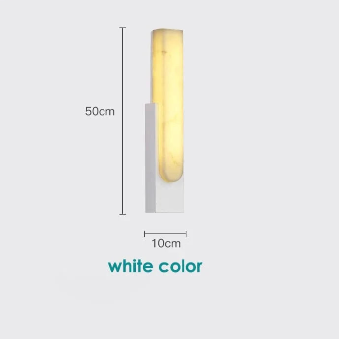 Verthara Modern LED Wall Sconce - 19.6 Marble Wall Light for Living Room and Hallway Indoor Lighting