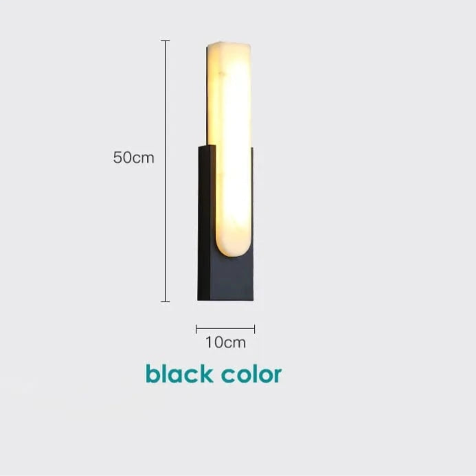 Verthara Modern LED Wall Sconce - 19.6 Marble Wall Light for Living Room and Hallway Indoor Lighting