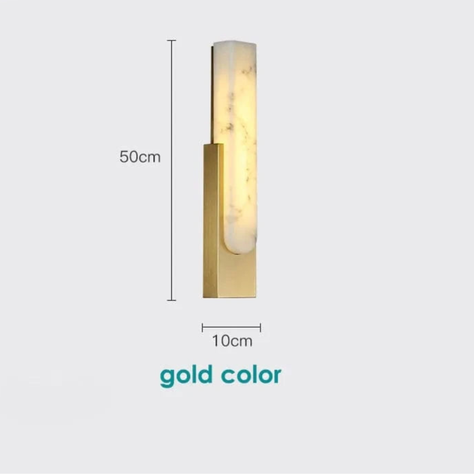 Verthara Modern LED Wall Sconce - 19.6 Marble Wall Light for Living Room and Hallway Indoor Lighting