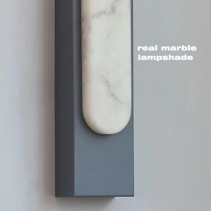 Verthara Modern LED Wall Sconce - 19.6 Marble Wall Light for Living Room and Hallway Indoor Lighting