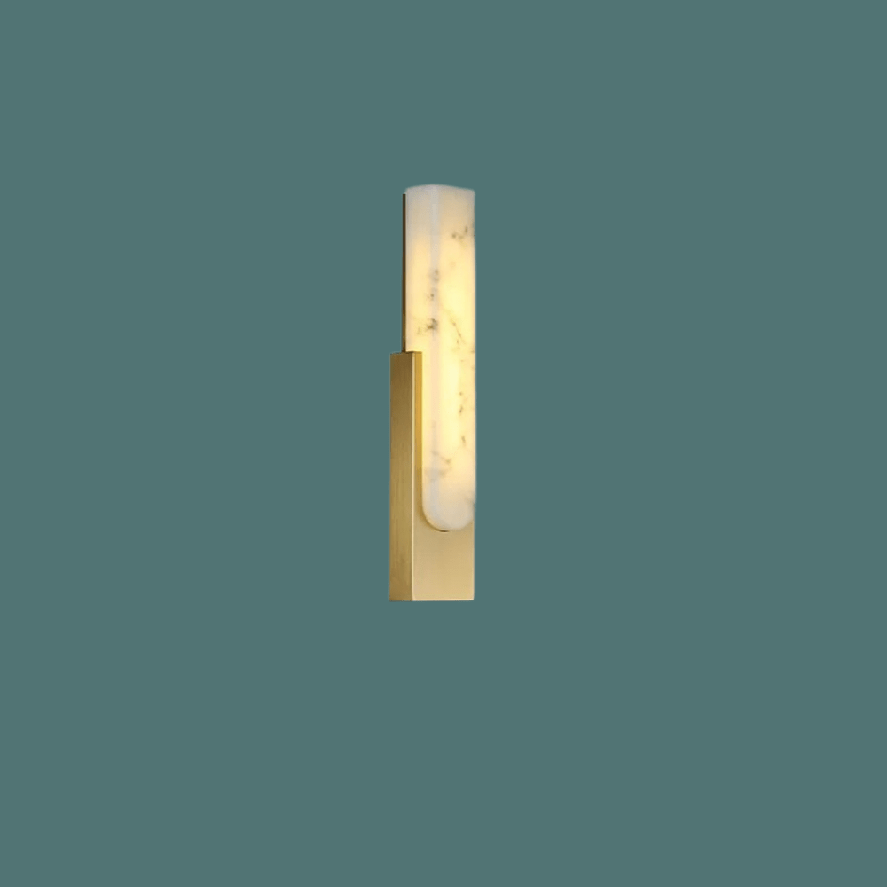 Verthara Modern LED Wall Sconce - 19.6 Marble Wall Light for Living Room and Hallway Indoor Lighting Changeable / Gold