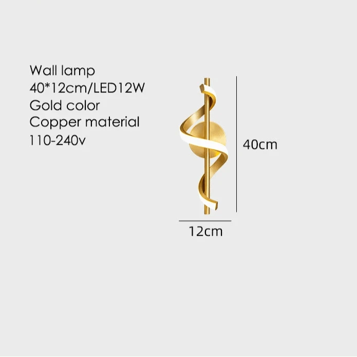 Verthara Modern LED Wall Sconce in Gold Copper with Adjustable Arm – Stylish Wall Lamp for Bedroom and Living Room Lighting