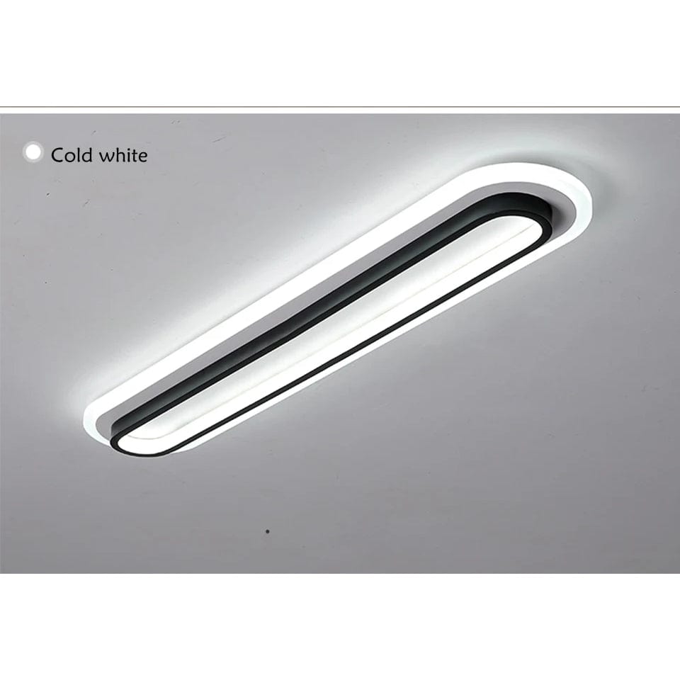 Verthara Modern Minimalist LED Flush Mount Ceiling Light – Durable Aluminum Fixture for Aisles, Corridors, Black and White Options