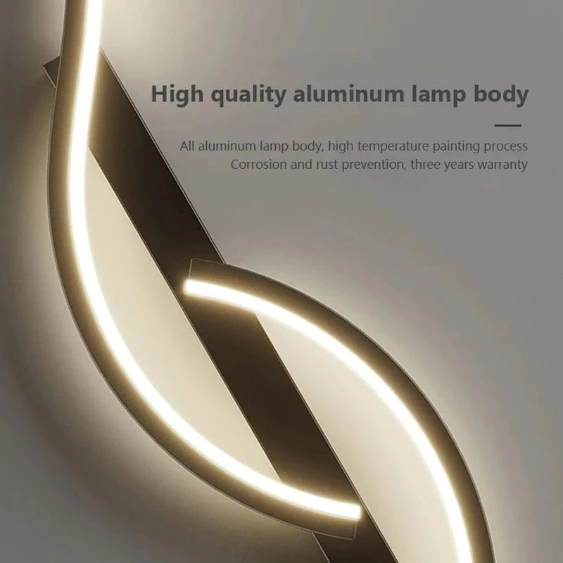 Verthara Modern Minimalist LED Wall Lamp – 24 Inch Long Strip Design for Indoor Bedroom and Living Room Wall Lights