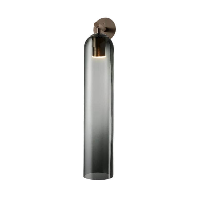 Verthara Modern Minimalist LED Wall Lamp – Glass Art Design for Living Room and Bedroom, Energy Efficient Wall Sconce Smoke gray