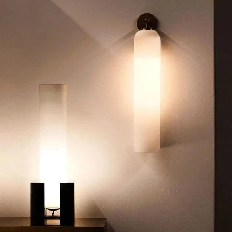Verthara Modern Minimalist LED Wall Lamp – Glass Art Design for Living Room and Bedroom, Energy Efficient Wall Sconce