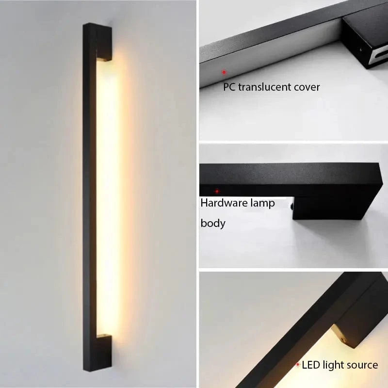 Verthara Modern Minimalist LED Wall Lamp – Versatile Wall Lights Indoor for Living Room and Bedroom with Adjustable Brightness and Multiple Sizes