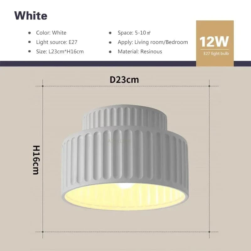 Verthara Modern Nordic Flush Mount Ceiling Light Fixture – LED Ceiling Light for Living Room, Bedroom, and Hallway, 15 Diameter WHITE / Warm White