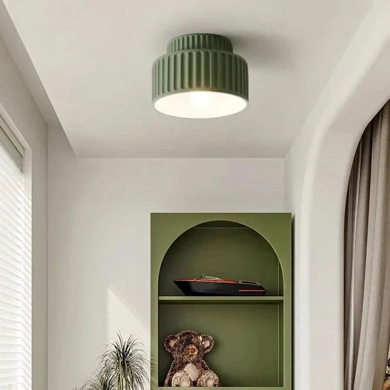 Verthara Modern Nordic Flush Mount Ceiling Light Fixture – LED Ceiling Light for Living Room, Bedroom, and Hallway, 15 Diameter