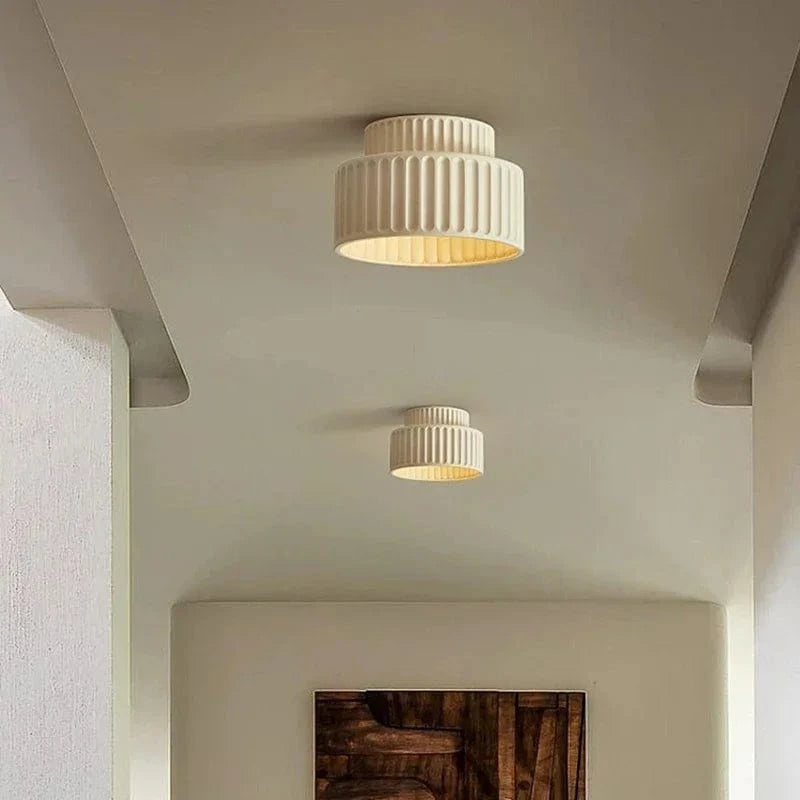 Verthara Modern Nordic Flush Mount Ceiling Light Fixture – LED Ceiling Light for Living Room, Bedroom, and Hallway, 15 Diameter