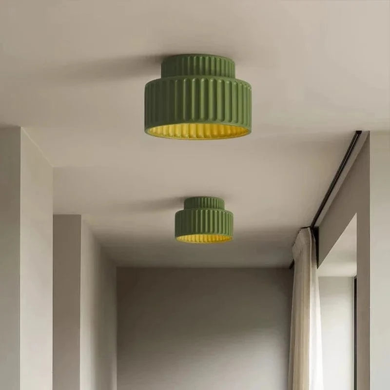 Verthara Modern Nordic Flush Mount Ceiling Light Fixture – LED Ceiling Light for Living Room, Bedroom, and Hallway, 15 Diameter