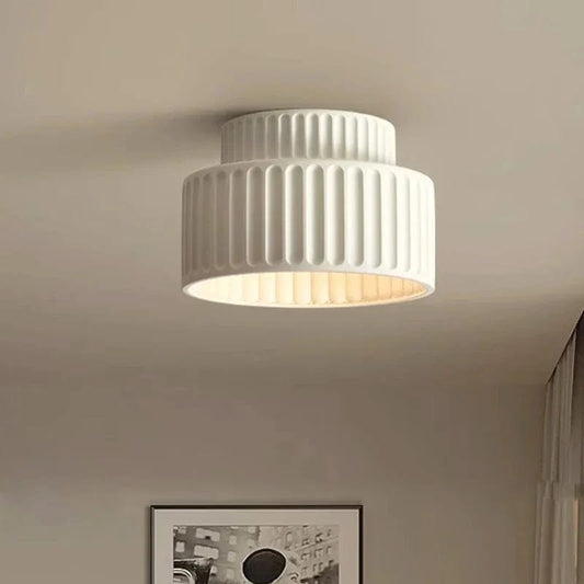 Verthara Modern Nordic Flush Mount Ceiling Light Fixture – LED Ceiling Light for Living Room, Bedroom, and Hallway, 15 Diameter