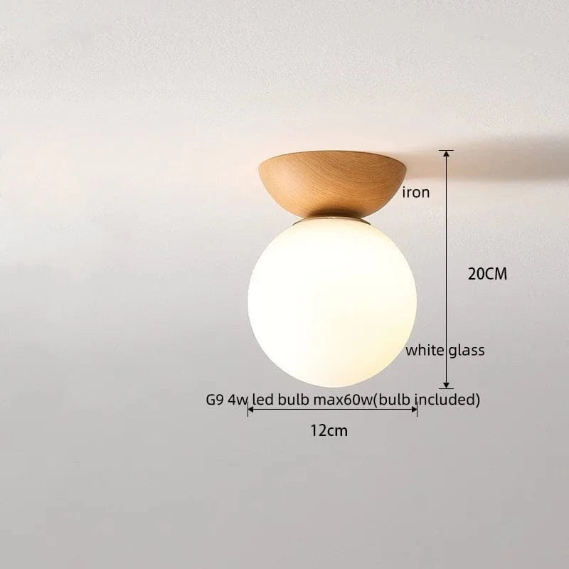 Verthara Modern Nordic LED Flush Mount Ceiling Light Fixture in Iron and Glass for Dining Room, Bedroom, Living Room