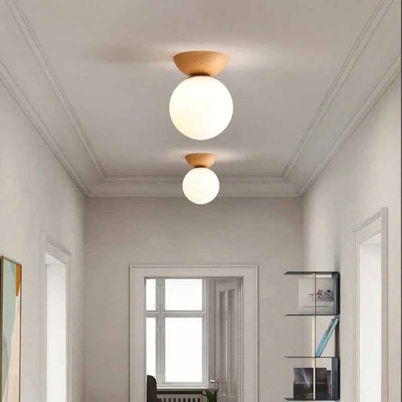Verthara Modern Nordic LED Flush Mount Ceiling Light Fixture in Iron and Glass for Dining Room, Bedroom, Living Room