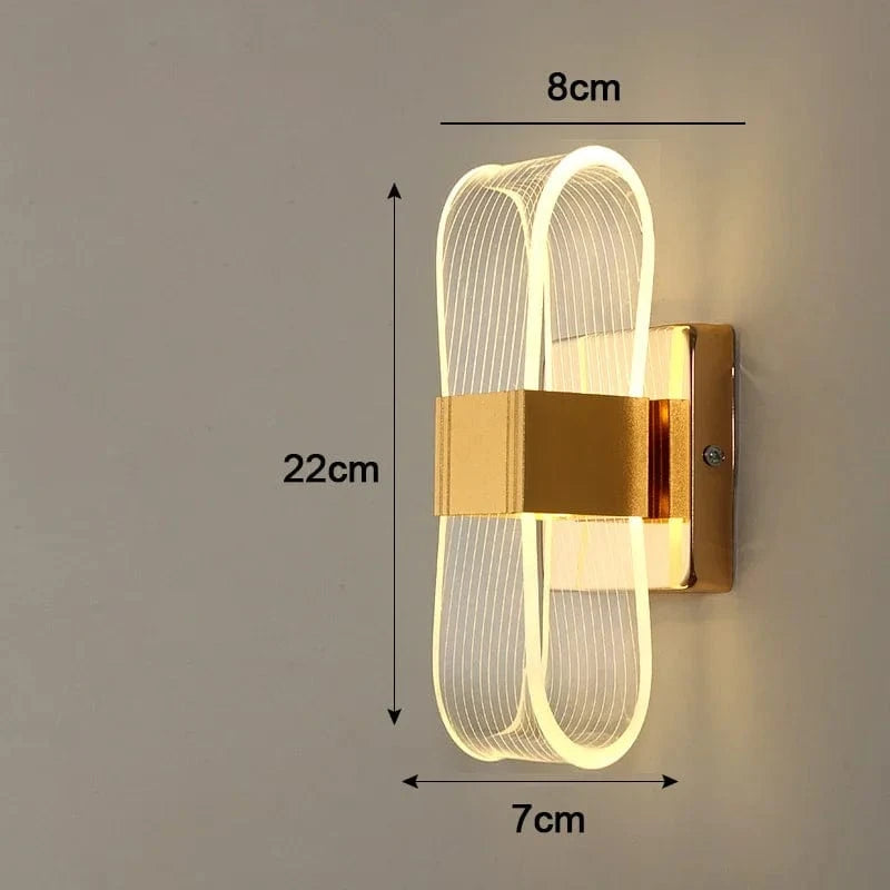 Verthara Modern Nordic LED Wall Lamp – Stylish Aluminum Wall Sconce for Living Room and Bedroom Lighting Warm White (2700-3500K) / gold