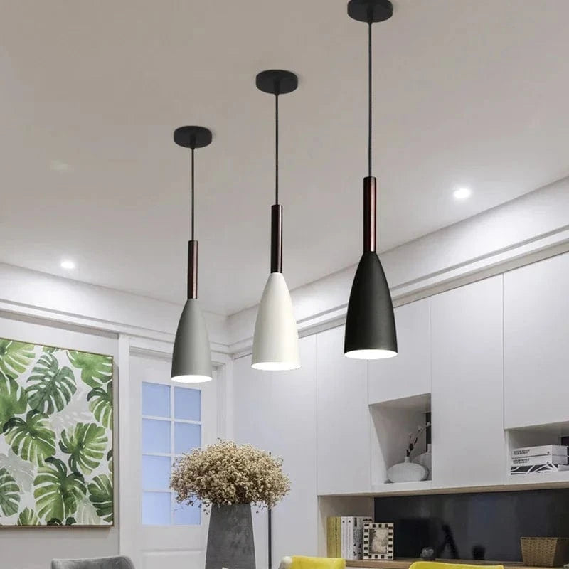 Verthara Modern Nordic Pendant Light – Multicolor Glass Hanging Light for Kitchen and Dining Spaces