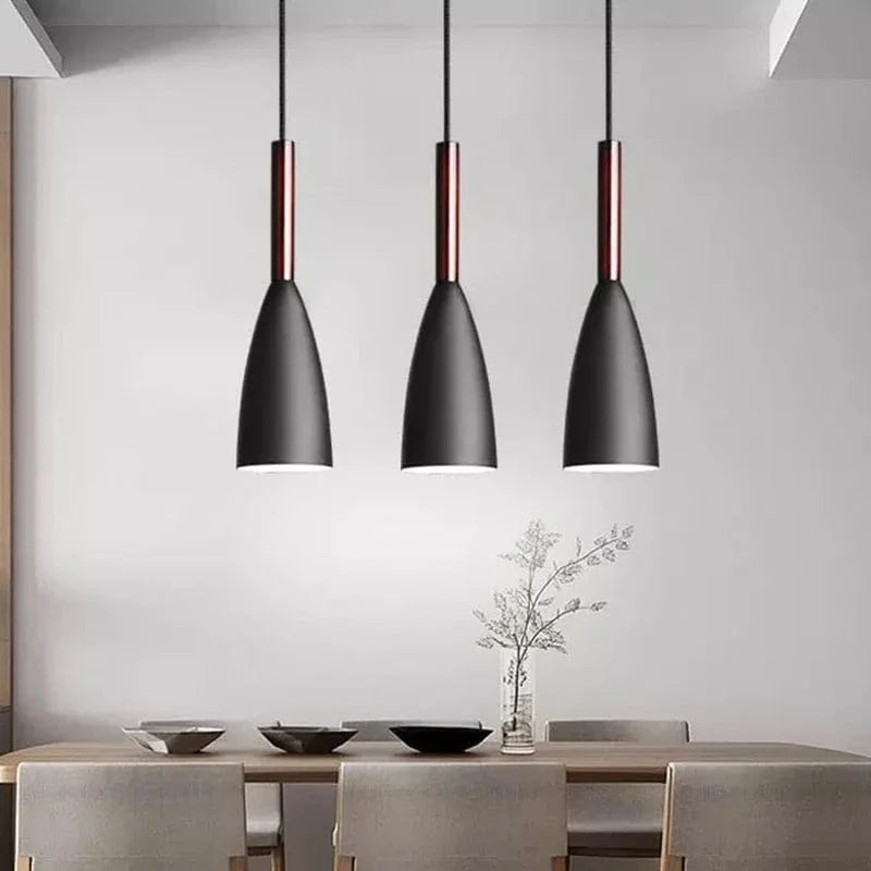 Verthara Modern Nordic Pendant Light – Multicolor Glass Hanging Light for Kitchen and Dining Spaces