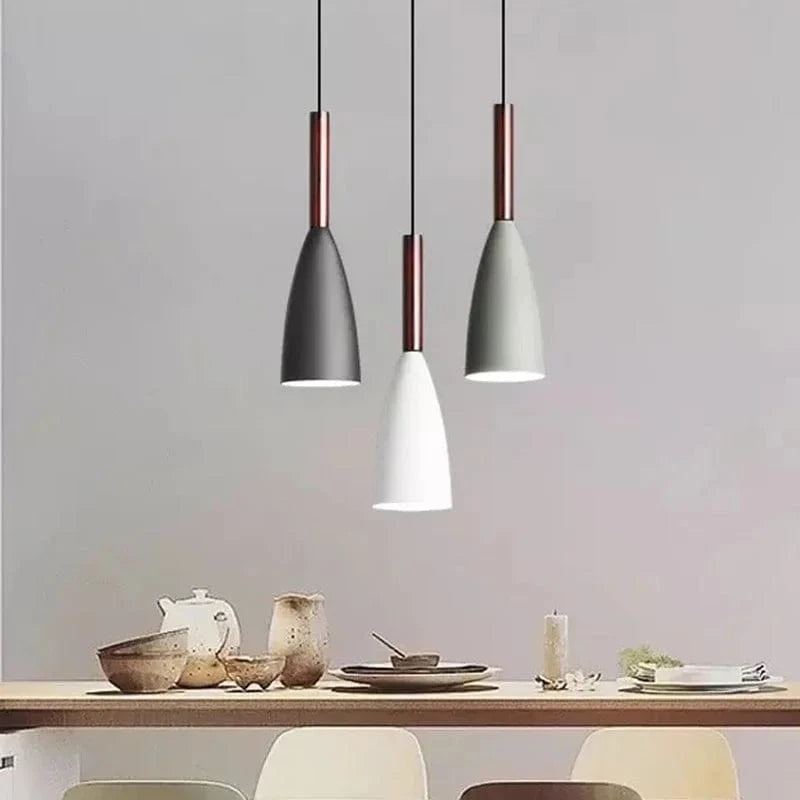 Verthara Modern Nordic Pendant Light – Multicolor Glass Hanging Light for Kitchen and Dining Spaces