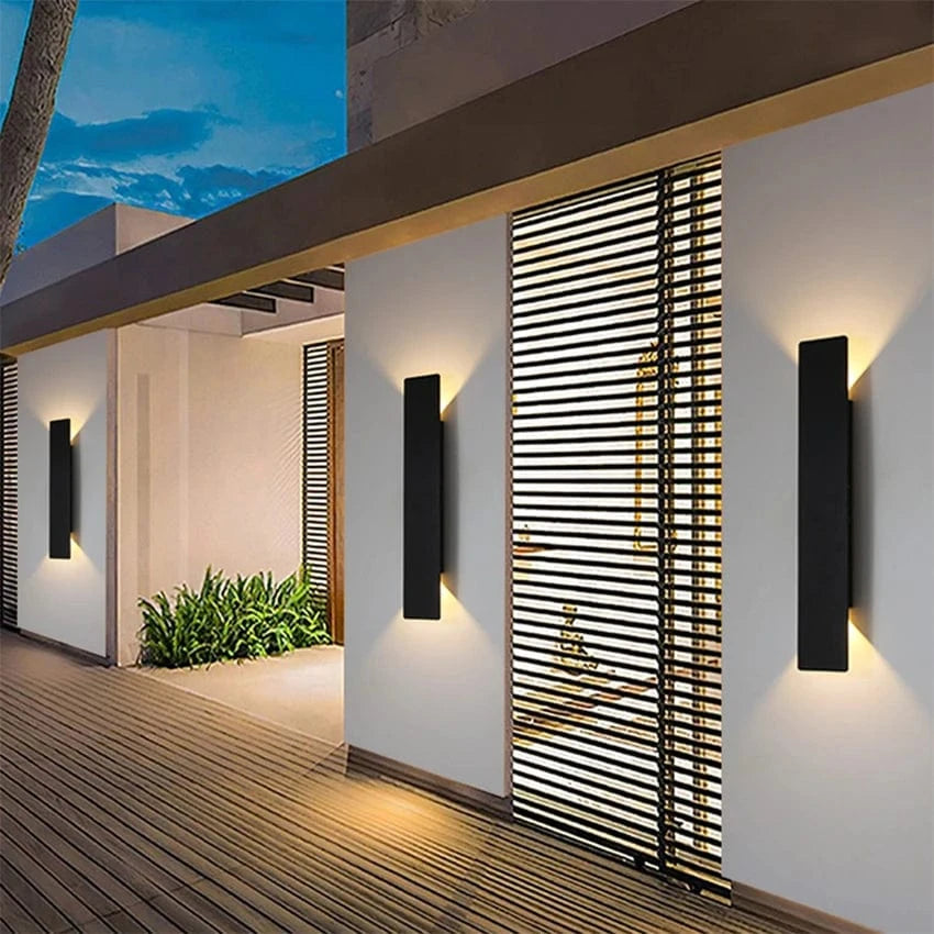Verthara Modern Outdoor LED Wall Light - Wall-Mounted - Up/Down Lighting - IP65 Waterproof - Aluminium - Black/White Finish
