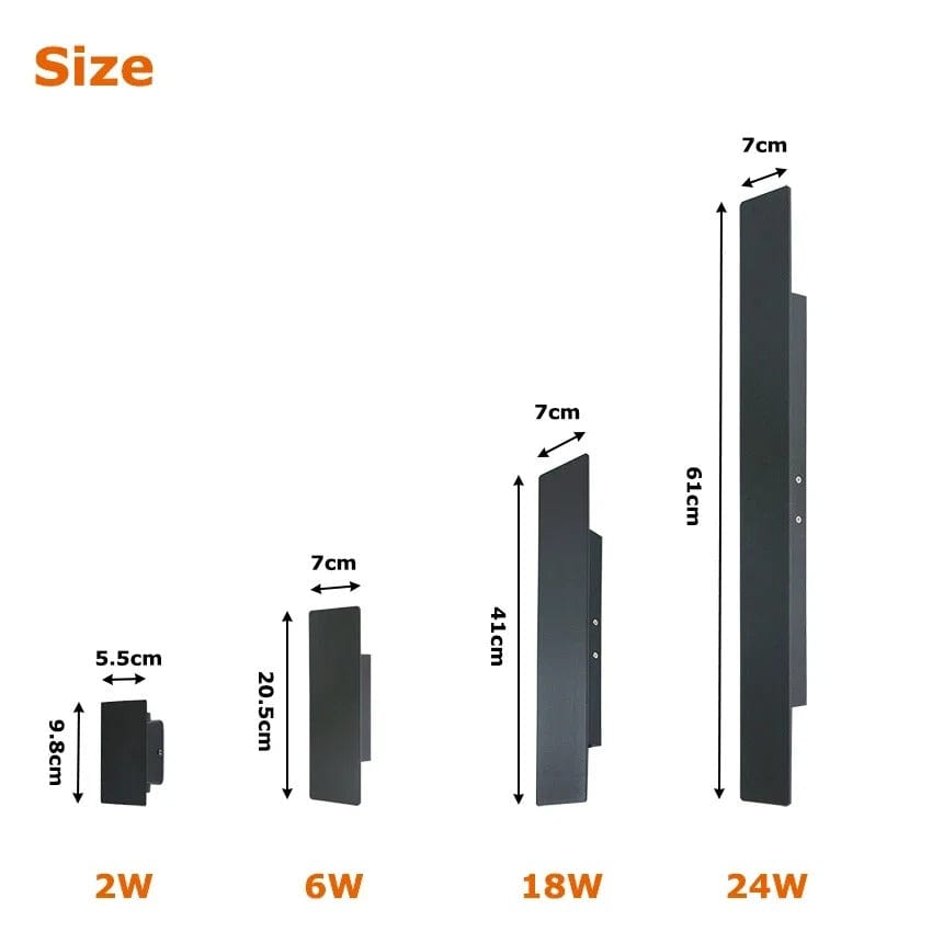 Verthara Modern Outdoor LED Wall Light - Wall-Mounted - Up/Down Lighting - IP65 Waterproof - Aluminium - Black/White Finish