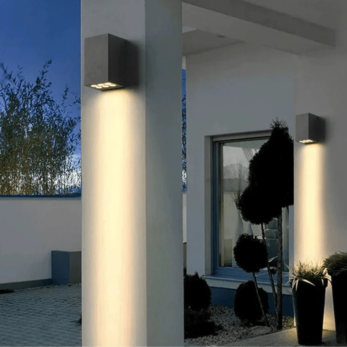 Verthara Modern Outdoor Wall Light – IP65 Waterproof Die-Cast Aluminum Lantern for Garden and Porch, Easy Tool-Free Installation